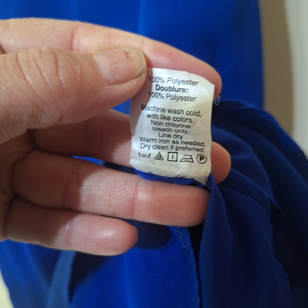 J.Crew Scalloped Racerback Cami Tank Top Royal Blue Size 4 S - Picture 5 of 10